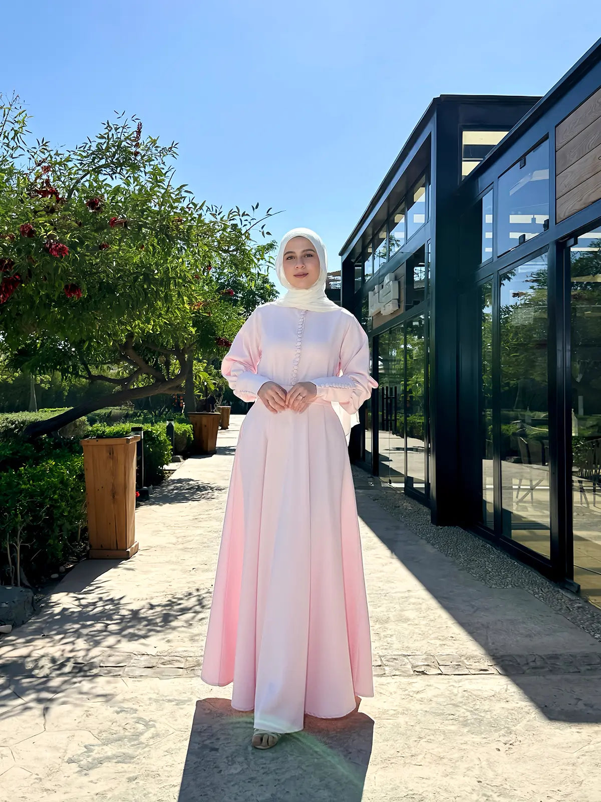 Baby Pink Classic Dress