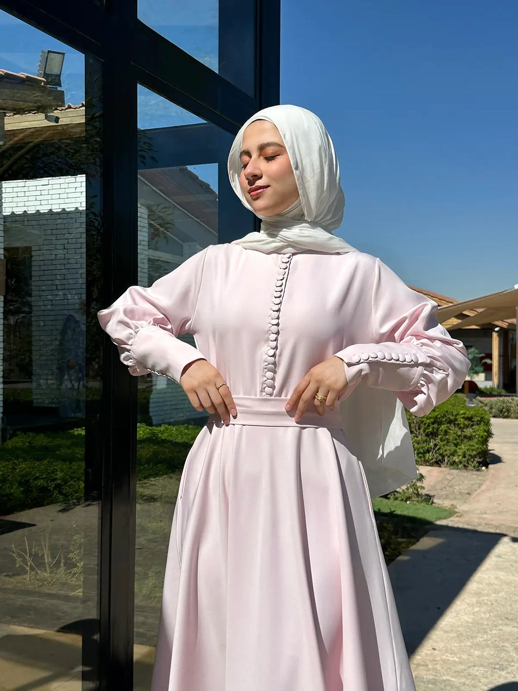 Baby Pink Classic Dress