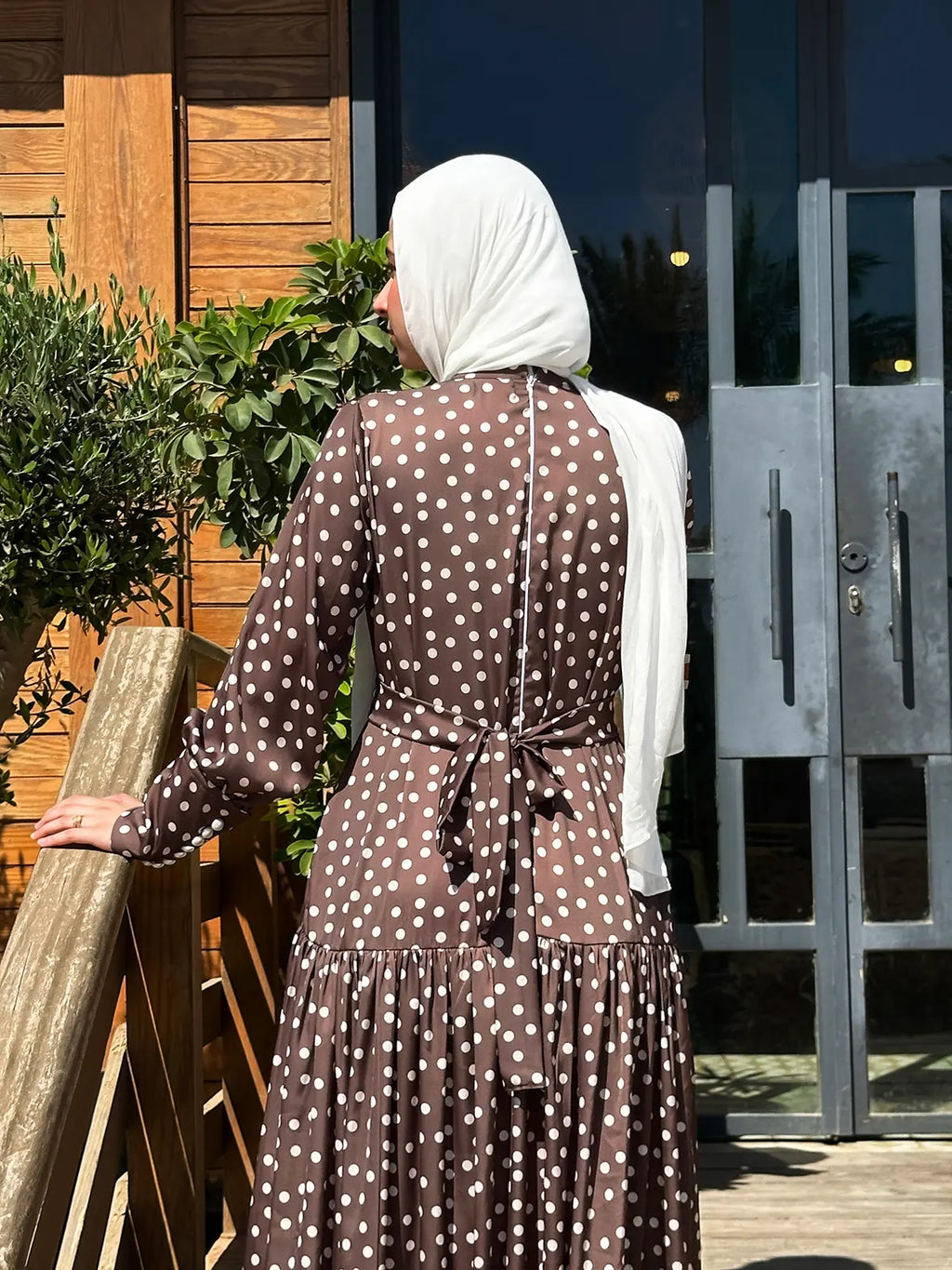 Brown Polka Dots Dress