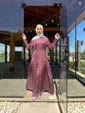 Burgundy Polka Dots Dress