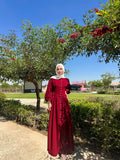 Burgundy Muzhera Dress