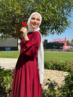 Burgundy Muzhera Dress