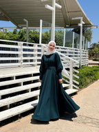 Dark Olive Green Classic Dress