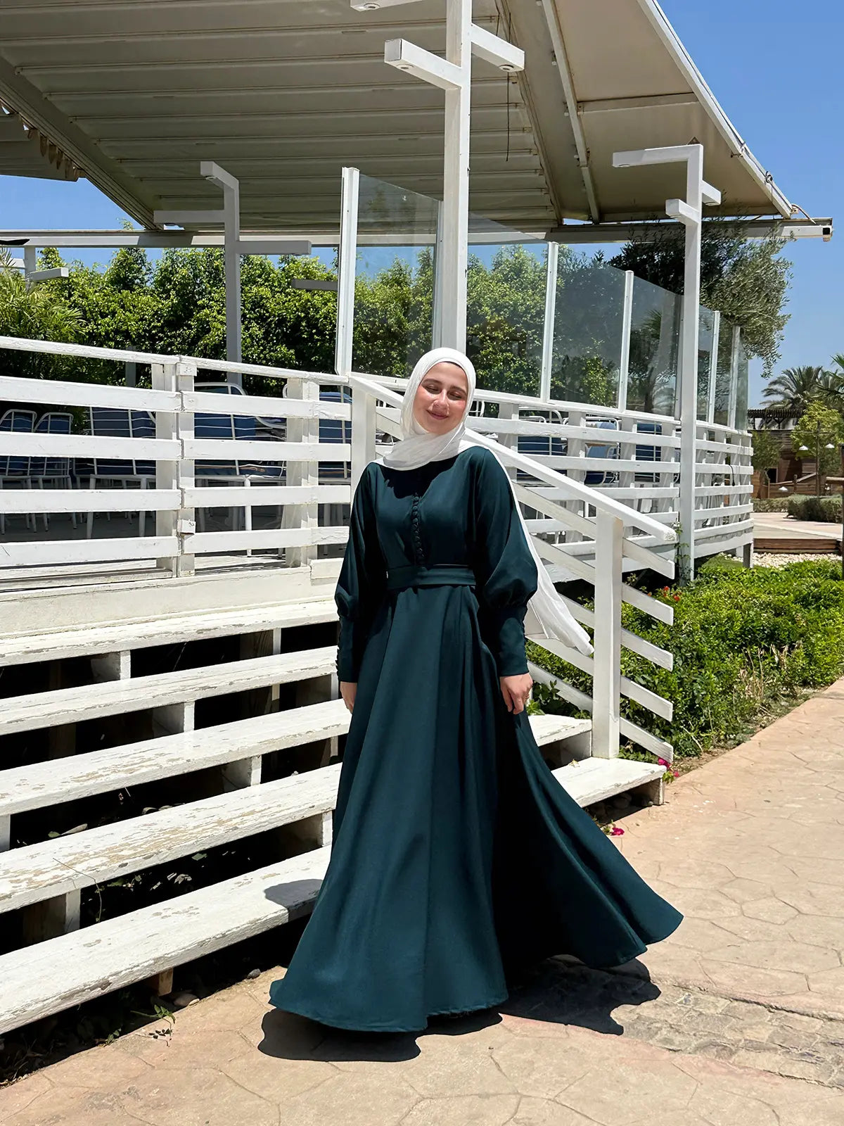 Dark Olive Green Classic Dress