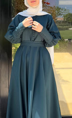 Dark Olive Green Classic Dress