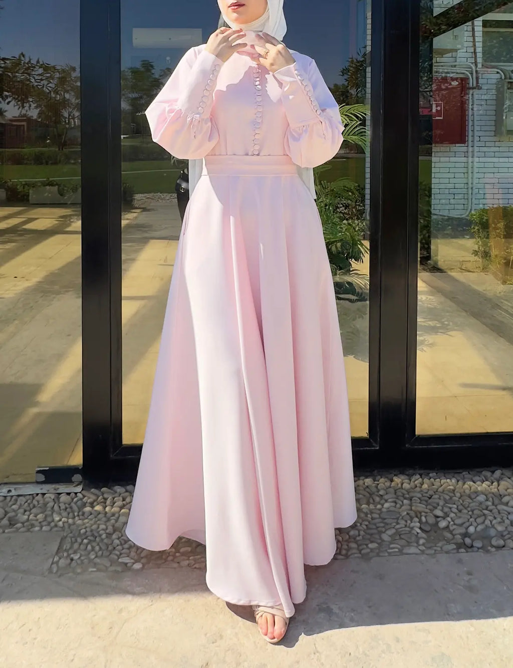 Baby Pink Classic Dress