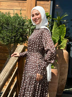 Brown Polka Dots Dress