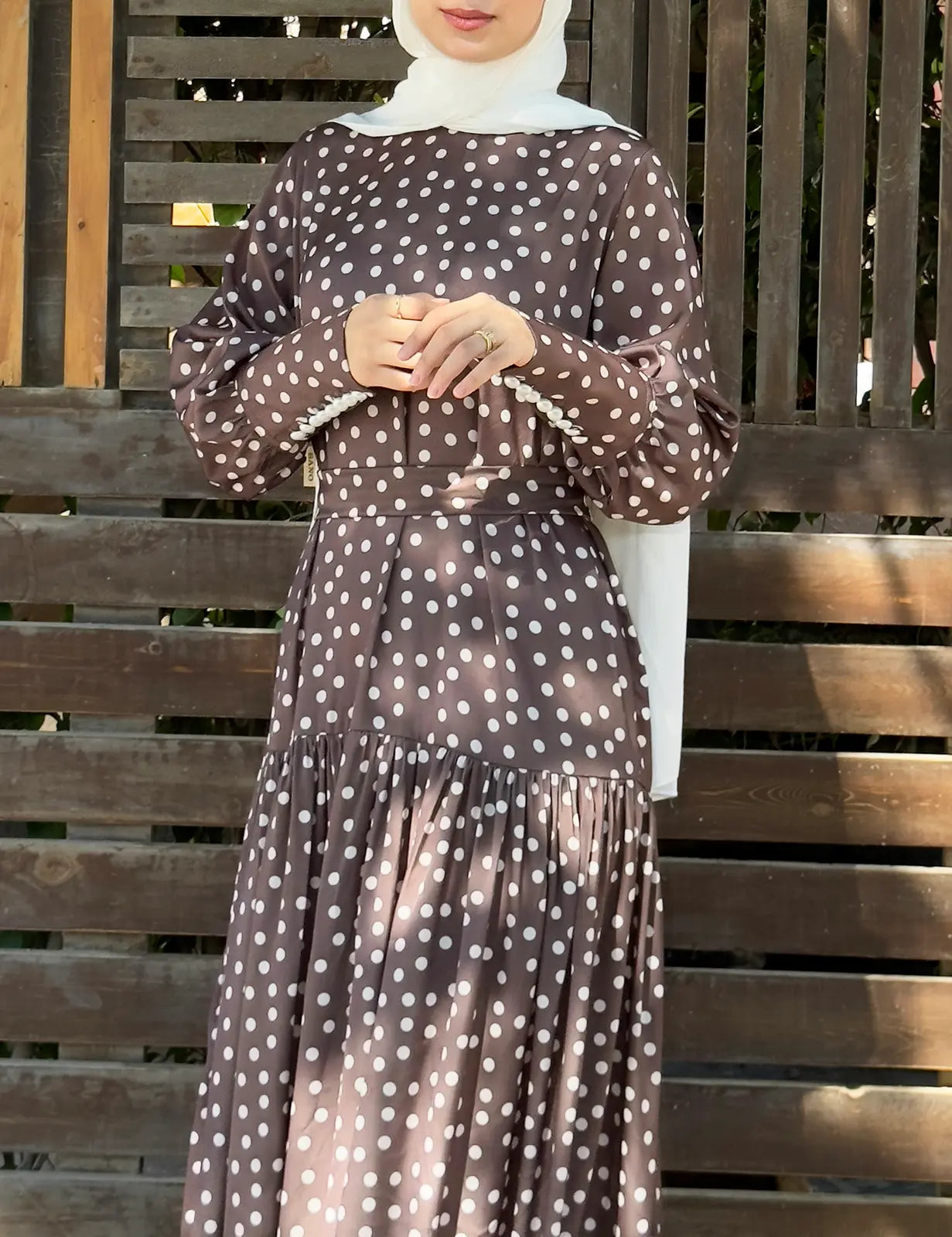 Brown Polka Dots Dress