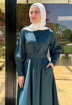 Dark Olive Green Classic Dress