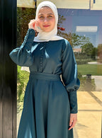 Dark Olive Green Classic Dress